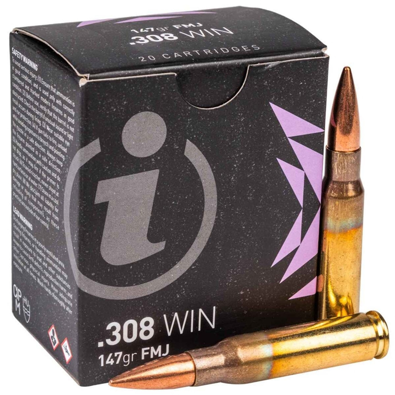 an 308 Winchester 147 Grain Full Metal Jacket Ammo