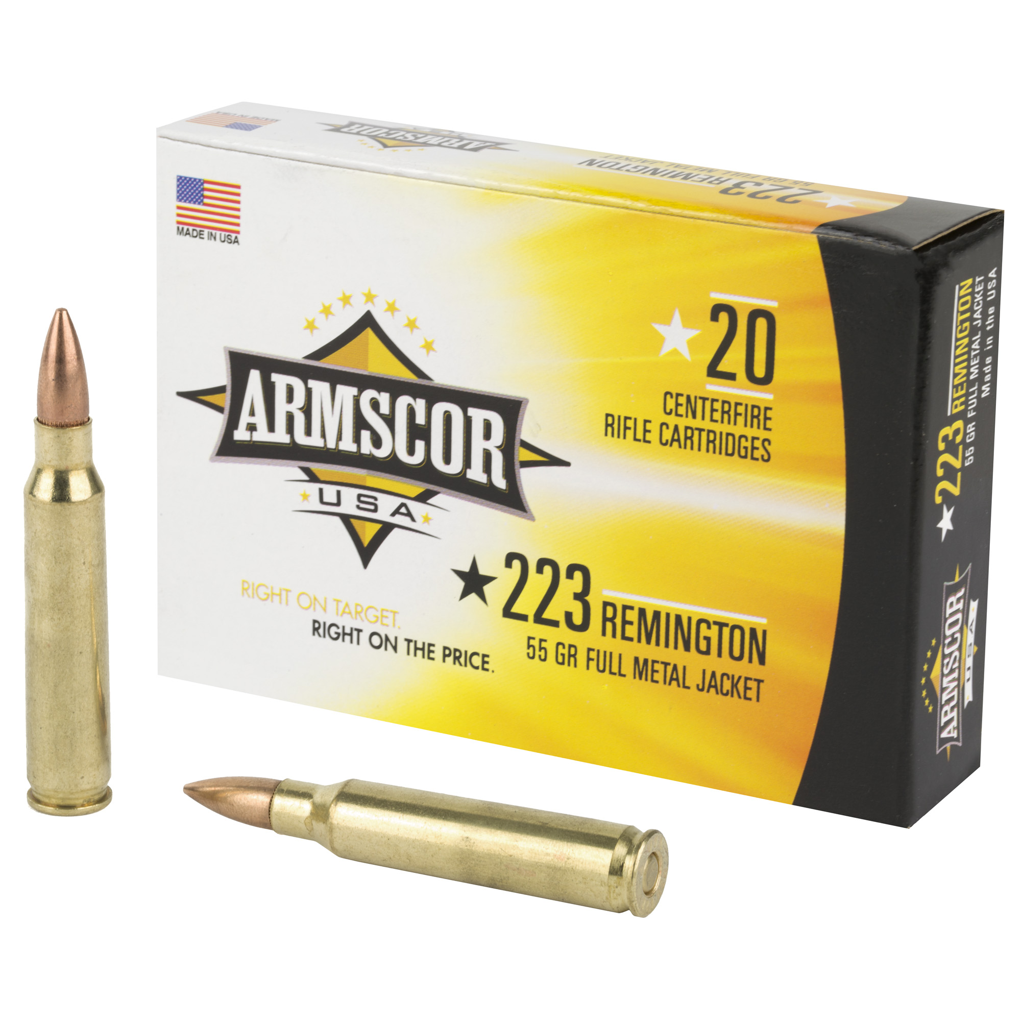 ARMSCOR .223 Remington 55 Gr Full Metal Jacket (FMJ) SCOR .223 Remington 55 Gr Full Metal Jacket (FMJ) Ammo