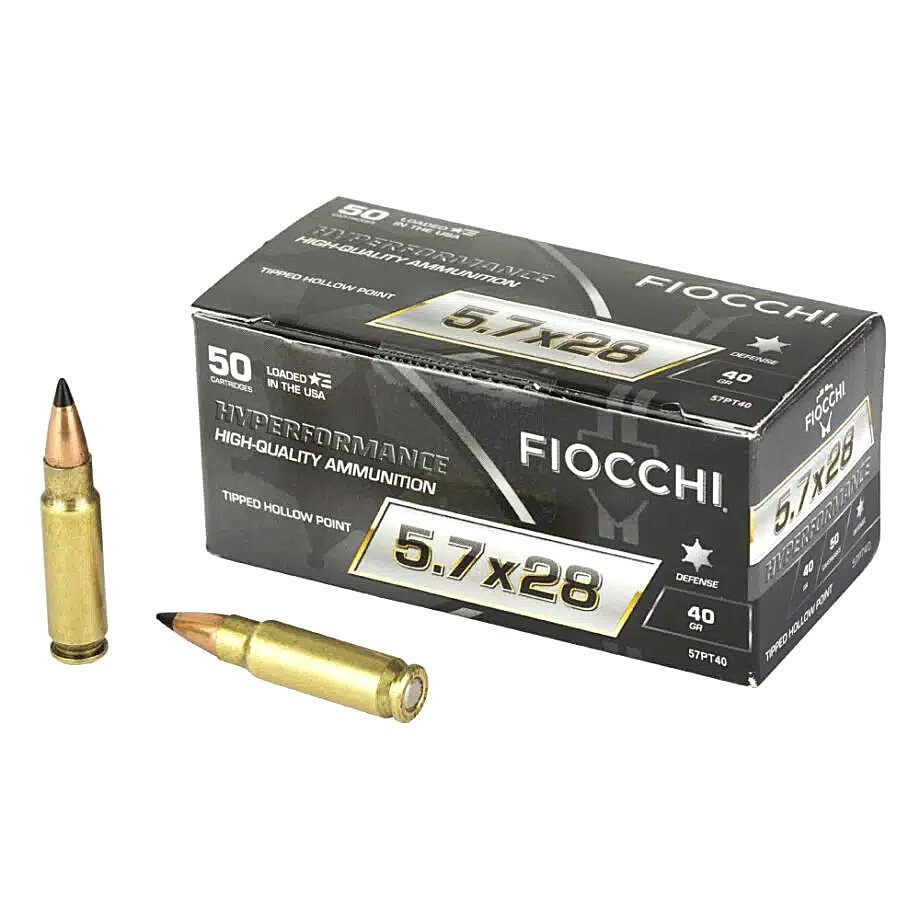 Fiocchi Hyperformance 5.7x28mm Ammo FN 40 Grain Polymer Tip 1750 FPS cchi Hyperformance 5.7x28mm FN 40 Grain Polymer Tip 1750 FPS Ammo