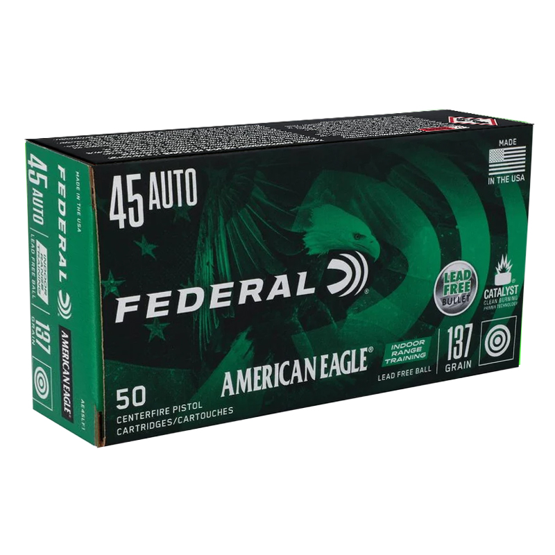 rican Eagle AE45LF1 Indoor Range Training Lead-Free IRT 137 Grain .45 ACP/Auto 1200 Fps Ammo
