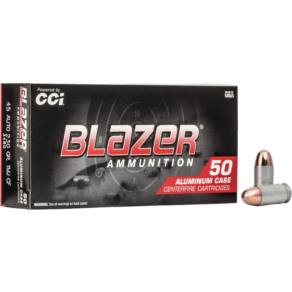  Blazer Clean Fire Pistol 45 ACP 230 Gr. TMJ 50 Rd. Ammo