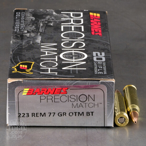 nes .223 Remington 32018 Precision Match Open Tip Match Boat-Tail 77 Grain Ammo